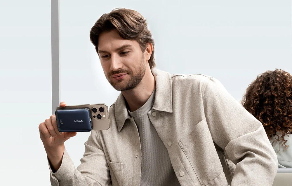 Baseus Nomos Qi2 magnetiga akupank, USB-C 10000mAh 45W - Image 3